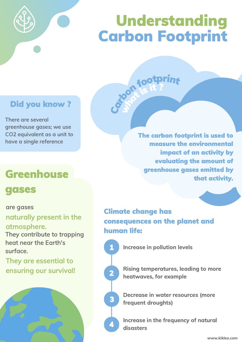 Poster explaining the carbon impact